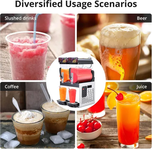 Miniatura 7 de Acekool Máquina comercial para granizados, 30L/8 galones congelada Margarita máquina, autolimpiante, máquina de granizado de acero inoxidable de 700