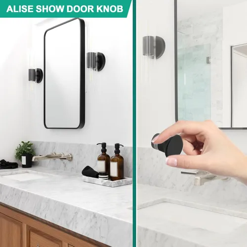 Miniatura 4 de Alise Manija de puerta de vidrio para ducha, perilla de puertas corredizas de ducha, piezas de repuesto de hardware de un lado para puertas