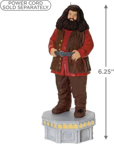 Miniatura 4 de Hallmark Keepsake Adorno navideño de Harry Potter, colección Harry Potter y la Cámara Secreta Hagrid con luz y sonido