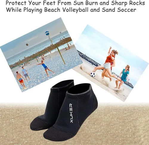 Miniatura 3 de XUKER Calcetines de agua de neopreno de 0.118 in, calcetines de voleibol de playa a prueba de arena, calcetines de buceo para deportes acuáticos al