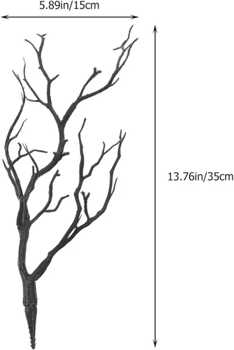 Miniatura 2 de MAGICLULU Ramas decorativas para árboles, 4 piezas, de plástico, artificial, para plantas secas, ramas secas, ramas decorativas, ramas, ramas