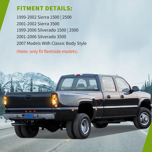 Miniatura 6 de AUTOSAVER88 Conjunto de Luces Traseras Compatible con Chevy Silverado 1999-2006 1500 2500 3500/2007 Silverado con Estilo de Carrocería