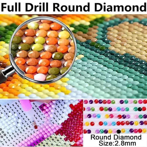 Miniatura 2 de Kit de pintura de diamantes personalizable, taladro completo para adultos, pintura de diamante 5D para bricolaje, foto personalizada, personaliza tu