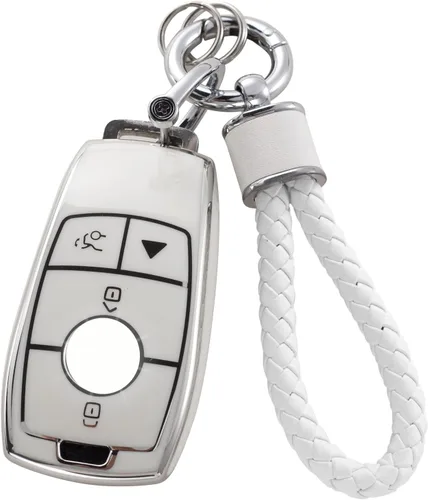Miniatura 6 de YO&YOYE - Funda para llavero Ford con llavero, protector de llavero de TPU suave para F150 Explorer Mustang Edge Lincoln MKZ MKX MKC