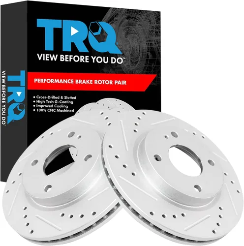 Miniatura 79 de TRQ Juego de rotores de freno de rendimiento trasero con revestimiento G premium compatible con Mazda 6 2014-2021