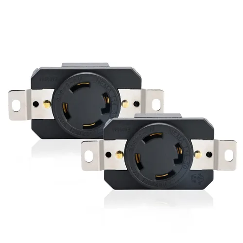 Miniatura 9 de STARELO Enchufe de bloqueo de 30 amperios/conector para grupo electrógeno, NEMA L14-30P y L14-30C, 125/250V 3 polos 4 cables con conexión a tierra