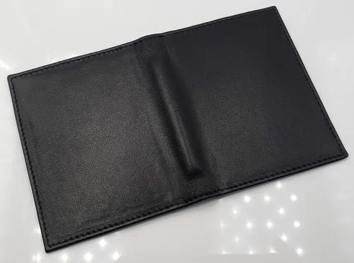 Miniatura 9 de AG Wallets Soporte de licencia plegable de cuero para 2 identificaciones, Negro -, Tarjetero e identificación