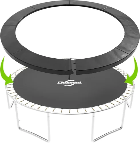 Miniatura 9 de Almohadilla de cama elástica de 10 pies, 12 pies, 14 pies, almohadilla de seguridad de repuesto, almohadillas universales para cama elástica, Negro