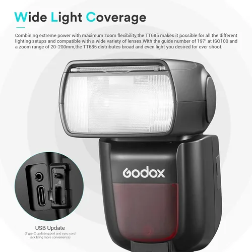 Miniatura 7 de Godox TT685II TT685II-S Flash para Sony, 2.4G TTL Flash externo Speedlite HSS 1/8000s GN60, bloqueo de liberación rápida, conversión instantánea TCM