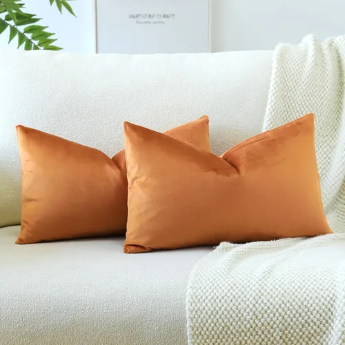 Miniatura 42 de OTOSTAR Fundas de almohada decorativas de terciopelo suave, funda de cojín cuadrada sólida, fundas de almohada para decoración del hogar, fundas