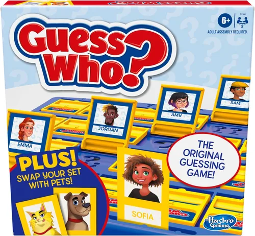Hasbro Gaming Juego de mesa Guess Who?, con tarjetas de personas y mascotas, el juego original de adivinanzas, para niños, de 6 años en adelante