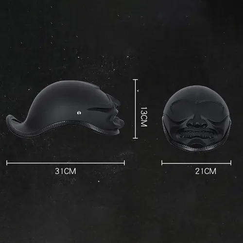 Miniatura 3 de Half-Shell - Casco de motocicleta, casco de motocicleta con cara abierta, certificación ECE/DOT, medio casco, M (57 ~ 22.8 in)