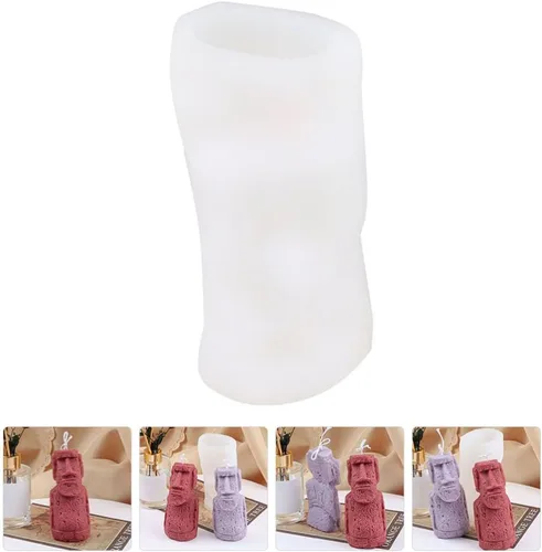 Miniatura 3 de Didiseaon Moldes para velas de estatua de isla de Pascua, moldes de silicona para velas de bricolaje, moldes de resina epoxi, moldes de jabón
