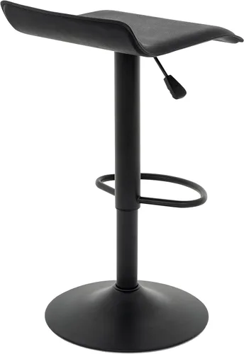 Miniatura 10 de Vogue Furniture Direct - Juego de 2 taburetes de bar ajustables, taburetes de bar giratorios de cuero sintético con elevación, silla de bar sin