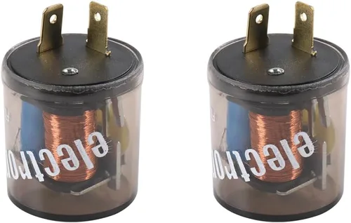 Miniatura 10 de Relé de intermitente electrónico de 2 pines 12 V luz de señal de giro relé intermitente de 2 clavijas 20 amperios arreglar bombillas de señal
