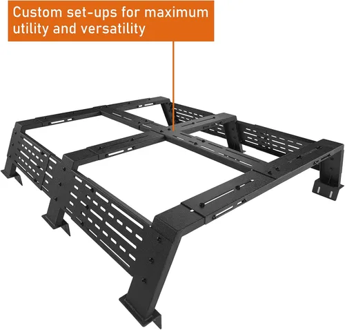 Miniatura 8 de Hooke Road - Barra de cama alta de 12.2" para camionetas de tamaño completo con rieles de cama - Compatible con Toyota Tundra 07-23 y Toyota Tacoma