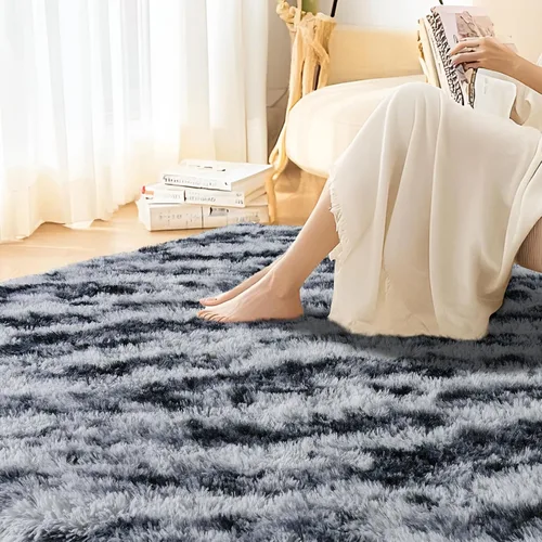 Miniatura 226 de Alfombras de área de 8x10 para sala de estar, alfombra shaggy grande ultra suave y esponjosa para dormitorio, alfombras de felpa mullida Blanco crema