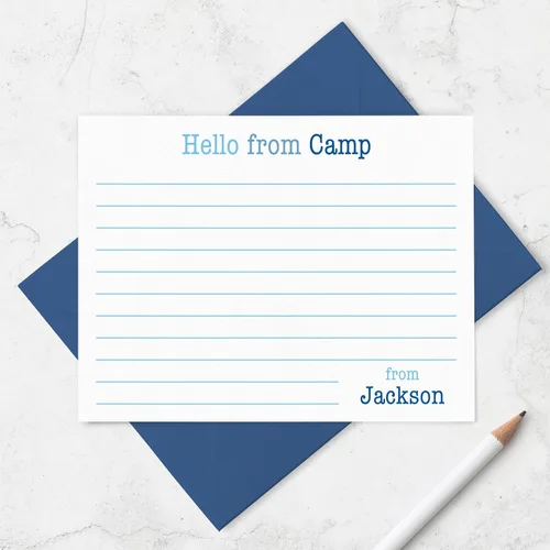 Miniatura 3 de Juego de tarjetas de notas personalizadas para campamento de verano y sobre para niños, lindo juego de escritura para niños para notas de campamento