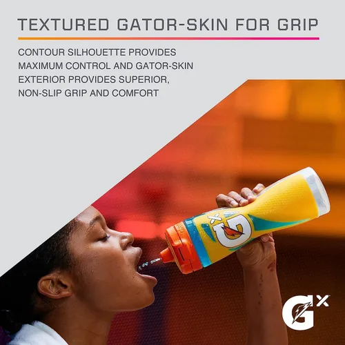 Miniatura 7 de Gatorade Gx NFL - Botellas antideslizantes para apretar, 30 onzas líquidas, sistema de hidratación Gx
