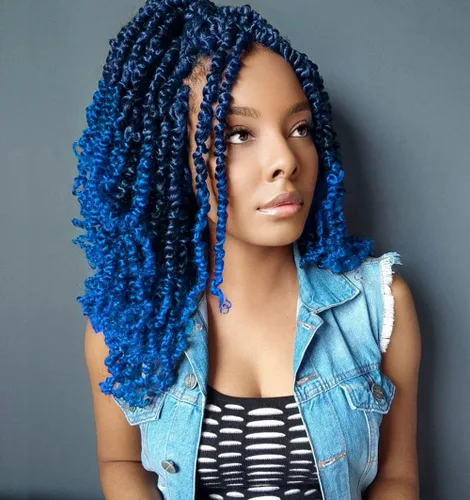 Miniatura 64 de Paquetes de extensiones de cabello de trenza de ganchillo Passion Twist - Combo de color mixto (6 paquetes 1B+1 paquete T1B/27+1 paquete T1B/30)