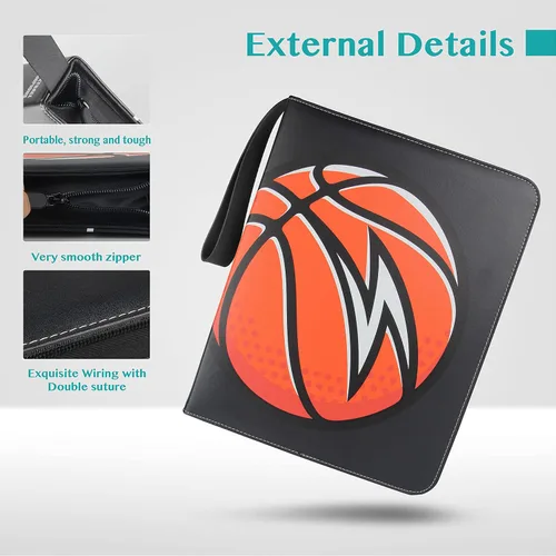 Miniatura 3 de Carpeta de 9 bolsillos TONESPAC 900 para tarjetas de baloncesto, fútbol, tarjetas deportivas, para tarjetas de intercambio, estuche