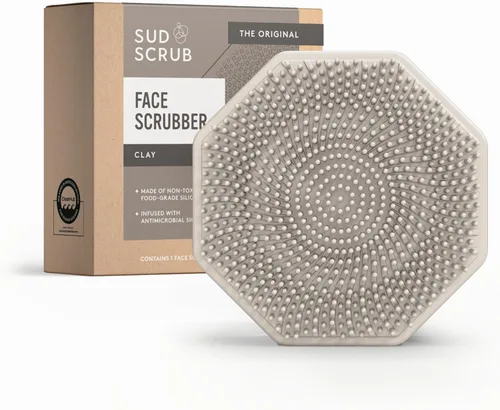Miniatura 11 de Sud Scrub® Cepillo Exfoliante Facial de Silicona Antimicrobiana, 1 Paquete, Exfoliante Facial Suave para Piel Sensible, Cepillo de Limpieza Facial