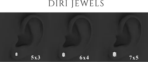 Miniatura 4 de Aretes de moissanita 05 quilates 2 quilates color D claridad VVS1 diamante cultivado en laboratorio moissanita chapado en oro blanco de 14 quilates