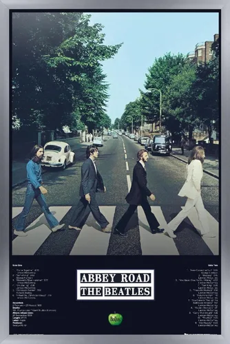 Miniatura 8 de Trends International Póster de pared de The Beatles de 24 x 36 pulgadas, álbum de la abadía, 24 x 36 pulgadas, versión enmarcada en negro