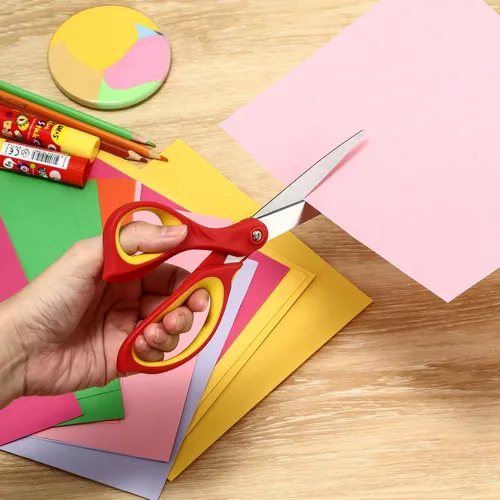 Miniatura 7 de LIVINGO Tijeras para zurdos multiusos, paquete de 3 tijeras afiladas de acero inoxidable de 8.5 pulgadas para adultos, para escuela, oficina, hogar