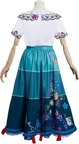 Miniatura 4 de Weholmy Women Girls Mirabel Dress Floral Print Full Set Cosplay Costume with Glasses for Adult