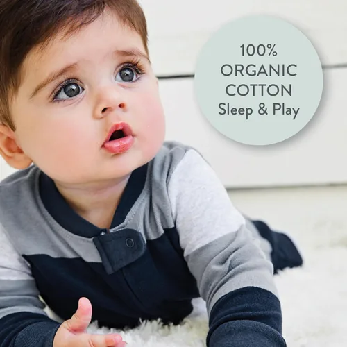 Miniatura 2 de HonestBaby Classics Sleep & Play Footed One-piece Pajama Sleeper 100% Organic Cotton