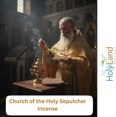 Miniatura 2 de Auténtico incienso de incienso de Tierra Santa – Aroma sagrado del Santo Sepulcro y las Iglesias de Natividad – Hecho a mano por monjes del Monte