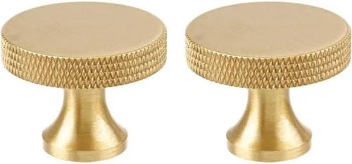 Miniatura 8 de RZDEAL Paquete de 5 tiradores de latón macizo dorados para gabinetes de cocina, tiradores de cajón, accesorios de gabinete de cocina de latón