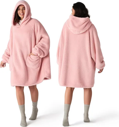 Miniatura 18 de Bedsure Manta con capucha portátil, regalos para el Día de la Madre para mujeres, sudadera con capucha cálida y acogedora para mujeres y hombres