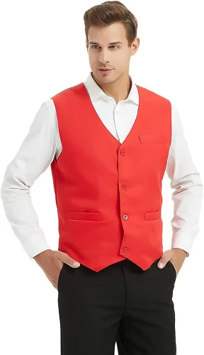 Miniatura 5 de TopTie - chaleco unisex para uniforme de barman, supermercados, voluntarios.