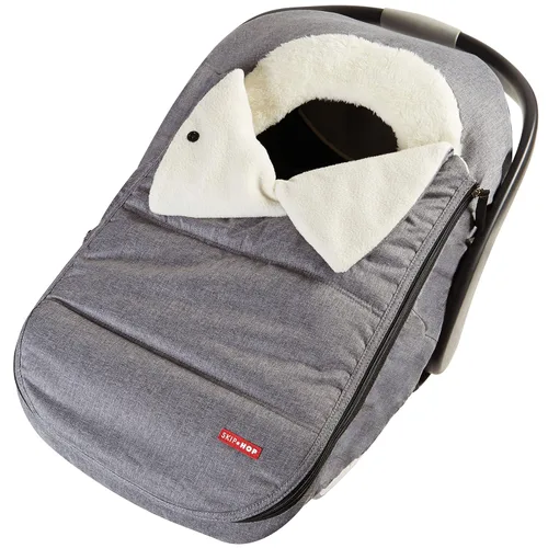 Saco con abrigo y capucha Skip Hop & Go, cubierta para asiento de auto, accesorio de ajuste universal, gris oscuro, para bebé y niño pequeño Gris