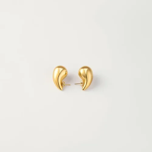 Miniatura 4 de KIAISXES Aretes de aro de gota de agua dorados, aretes gruesos para mujer, ligeros, hipoalergénicos, chapados en oro, joyería de moda para niñas