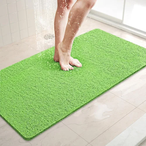 Miniatura 34 de LuxStep - Tapete de ducha, de 24 x 36 pulgadas, tapete de baño antideslizante con drenaje, tapete de baño de cloruro de polivinilo, de secado Gris