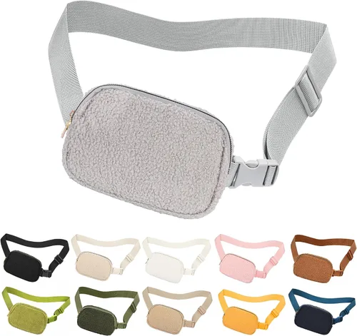 Miniatura 108 de Riñonera cruzada para mujeres y hombres, bolsa para cinturón para senderismo con correa ajustable, riñonera para correr, entrenamiento, deportes