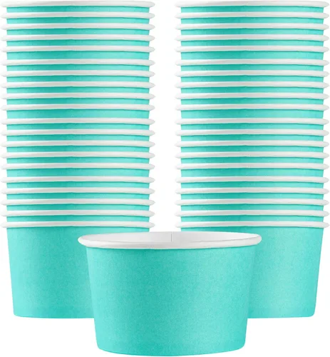 Miniatura 11 de Coppetta - Vasos de postre de 5 onzas, 50 tazas desechables para helado, tapas se venden por separado, cuencos de yogur congelado resistentes