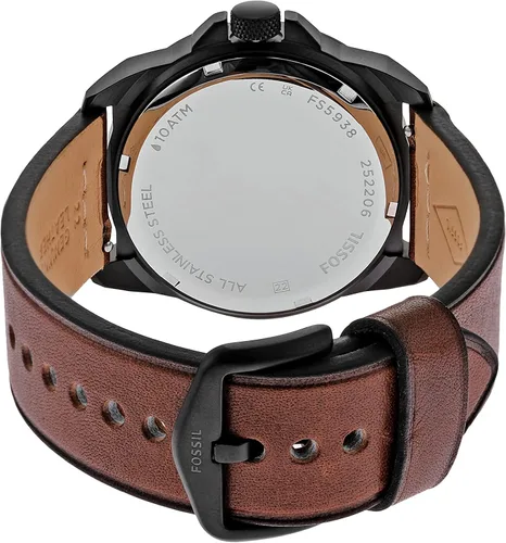 Miniatura 3 de Fossil Bronson Reloj casual de cuarzo para hombre con correa de acero inoxidable o cuero, Reloj cronógrafo Bronson