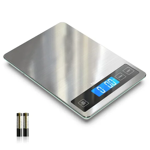 Nicewell Báscula de alimentos, báscula digital de cocina de 22 libras, peso gramos y onzas para cocinar hornear, graduación precisa de 1 g/0.1 oz,