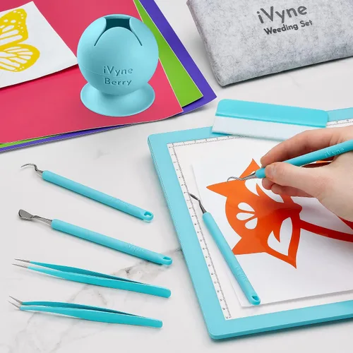 Miniatura 3 de iVyne Kit de herramientas de deshierbe de vinilo de alta calidad y recolector de desechos de deshierbe herramientas de agarre suave con bayas