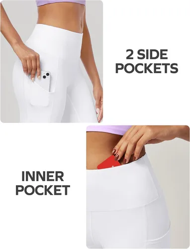 Miniatura 33 de Ewedoos - Leggings con bolsillos para mujer, de talle alto, pantalones de yoga, pantalones de entrenamiento, con levantamiento de glúteos