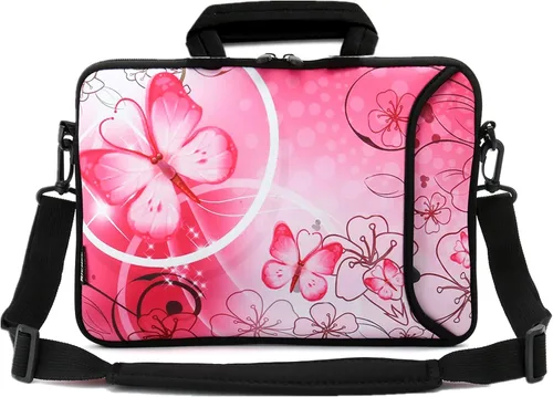 Miniatura 20 de RICHEN - Bolso cruzado con asa para laptops, iPads, libros electrónicos y tabletas infantiles, con bolsillo Flores