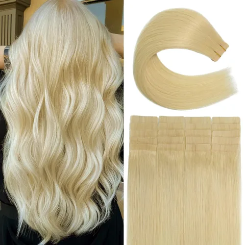 Miniatura 10 de Extensiones de cabello humano Remy 100% real, color negro natural, 16 pulgadas, 20 unidades de 1.06 oz, extensiones de cabello color negro natural