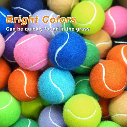 Miniatura 8 de Pelotas de tenis, 6 unidades, pelotas de tenis de entrenamiento, vienen con bolsa de malla para un fácil transporte, para principiantes, de alta