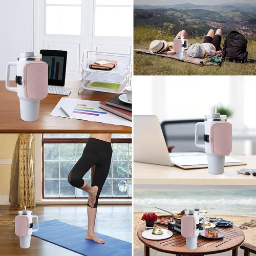 Miniatura 7 de Bolsa para botella de agua Stanley de 40 onzas con asa, accesorios de gimnasio para mujer, bolsa para cinturón compatible con Stanley/Accesorios