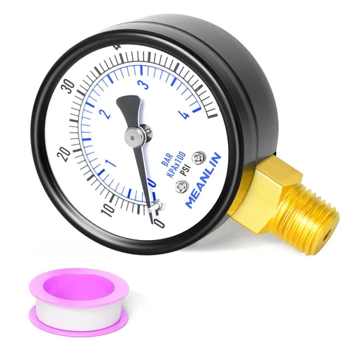 Miniatura 19 de MEANLIN MEASURE Medidor de presión de bomba de pozo de 0-100 psi, esfera de cara de 2 pulgadas, NPT de 1/4 pulgadas para bomba de pozo, probador