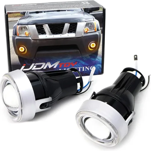 Miniatura 12 de iJDMTOY - Ajuste universal, 3 pulgadas, lámparas de luz antiniebla con ledes 40-SMD, halógenas, anillos Angel Eyes, para cualquier auto., Ultra azul